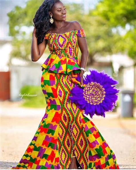 Kente Traditional Wedding Dress African Wedding Dress Kente Dinner ...