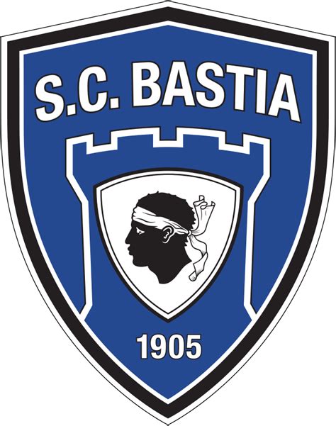 Logo du SC Bastia | Bastia, Football team logos, Football logo