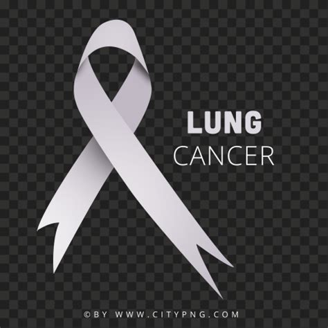 White Lung Cancer Ribbon Logo Sign HD Transparent PNG | Citypng