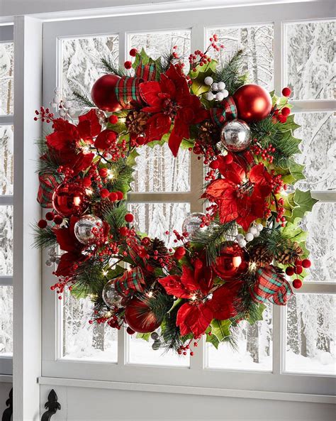 28" Classic Pre-Lit Christmas Wreath | Christmas wreaths diy, Christmas ...