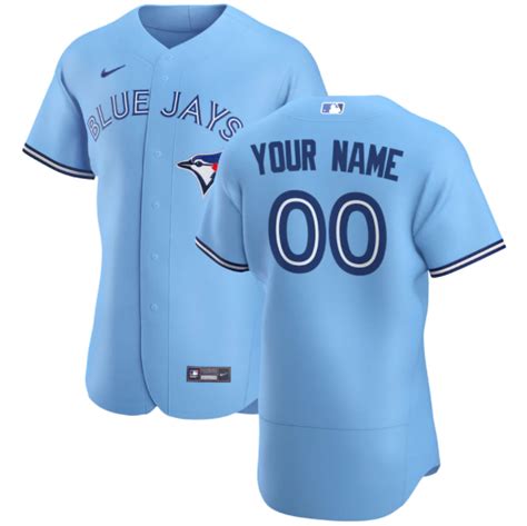 Men's Toronto Blue Jays Custom Jersey Light Blue 2020 Alternate ...