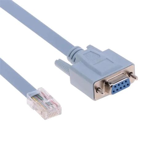 NA 1.8M 5.9Ft RS232 DB9 Connector to RJ45 Ethernet Adapter Cable Industrial Electrical Cat 5e Cables