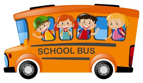 Children riding on school bus 368940 Vector Art at Vecteezy