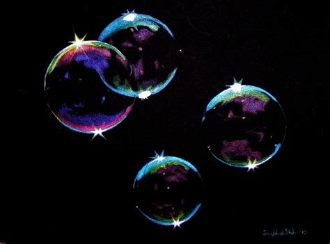 bubbles in the dark | Black paper drawing, Color pencil drawing, Color ...