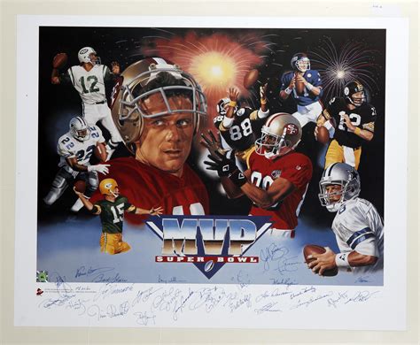 Lot Detail - Super Bowl MVPs Signed Lithograph (26 Signatures)