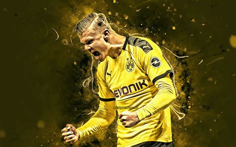 Download wallpapers Erling Haaland, goal, Borussia Dortmund FC, Norwegian footballers, BVB ...