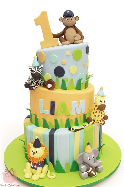 Topsy Turvy Animal Kingdom Cake » Celebration Cakes | Animal birthday ...