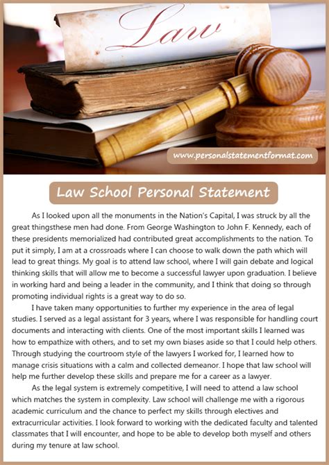 Check Law School Personal Statement Template for Application