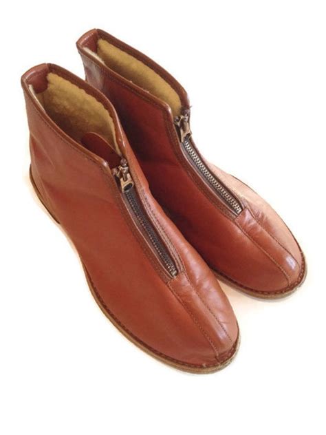 vintage L.L. Bean slippers 1930's Mens Leather by VintageGirLNY