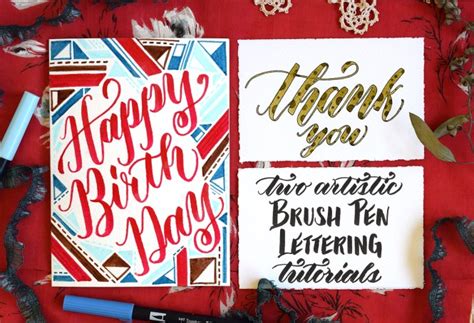 Two Artistic Brush Pen Lettering Tutorials – The Postman's Knock