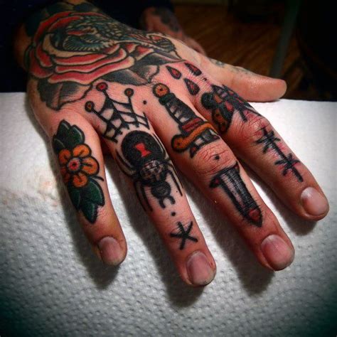 101 Cool Knuckle Tattoos for Men [2024 Inspiration Guide] | Hand and finger tattoos, Knuckle ...