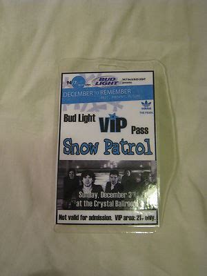 Snow Patrol laminates & vinyl sticker pass unused not a poster | #408052183