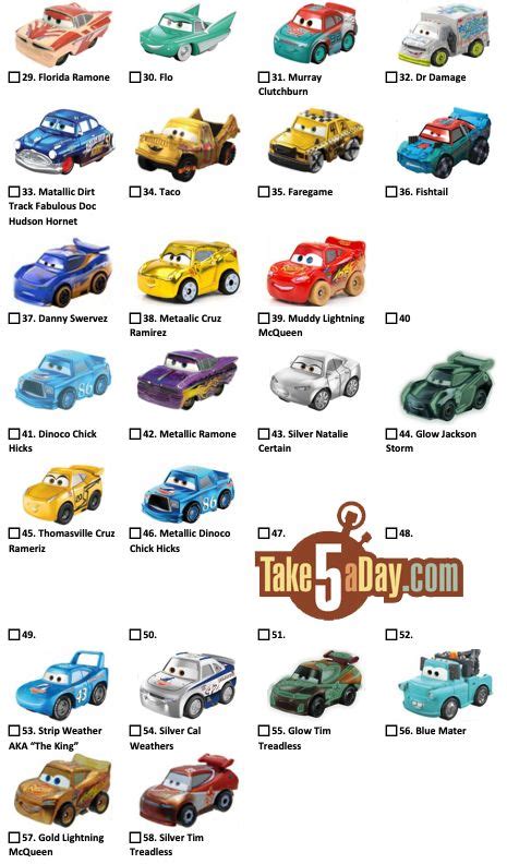 Pixar Cars Characters Names