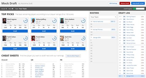 2022 Fantasy Football Mock Draft Simulator - Free Draft Software