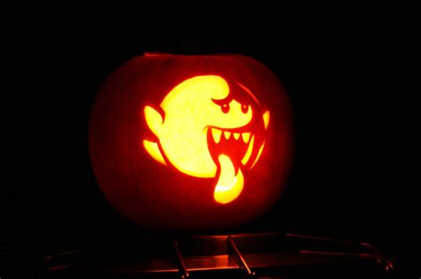 Boo From Super Mario Pumpkin | 27 Geeky Pumpkins to Inspire Your Halloween Decor | POPSUGAR Tech