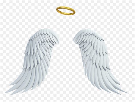 Realistic Angel Wings And Halo, HD Png Download - vhv