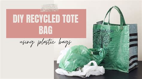 DIY Recycled Tote Bag using plastic bags - YouTube