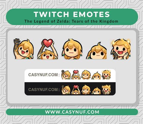 The Legend of Zelda Twitch Emotes. Tears of the Kingdom. Cute Link ...