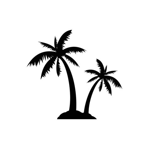 Palm tree sign. Palm tree logo. Palm tree silhouette. Palm tree icon vector. Palm tree simple ...