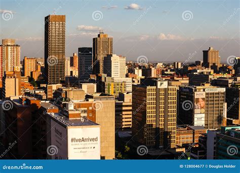 Close Up Detail of Skyscrapers in Downtown Johannesburg Editorial ...