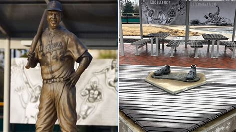 Bronze Jackie Robinson Statue Cut Down, Stolen From Youth Baseball Field | www.lovebscott.com