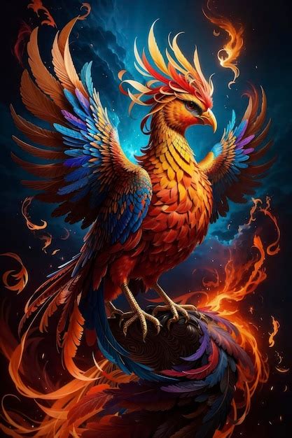 Premium Photo | The Unique Portrait of the Phoenix Bird in Ancient Mythology