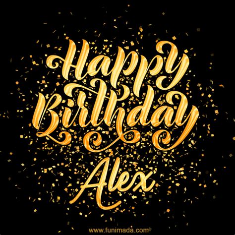 Happy Birthday Card for Alex - Download GIF and Send for Free | Funimada.com