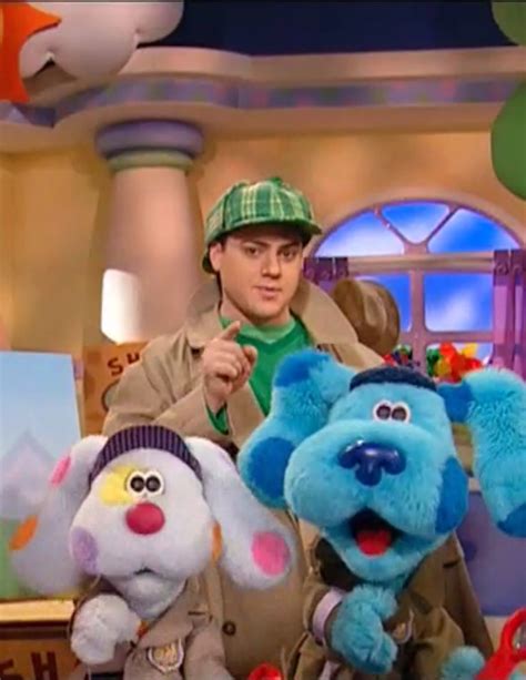 Joe, blue and sprinkles are detectives. | Blue’s clues, Kids shows, 2000s nostalgia