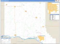 Dodge County, NE Wall Map Basic Style by MarketMAPS