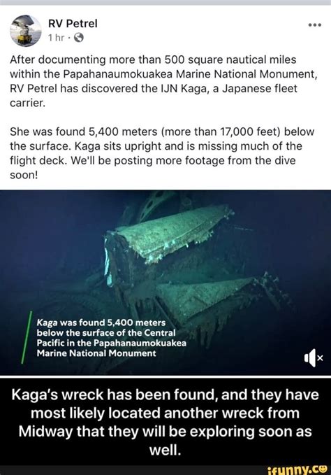 Kaga’s wreck has been found, and they have most likely located another ...