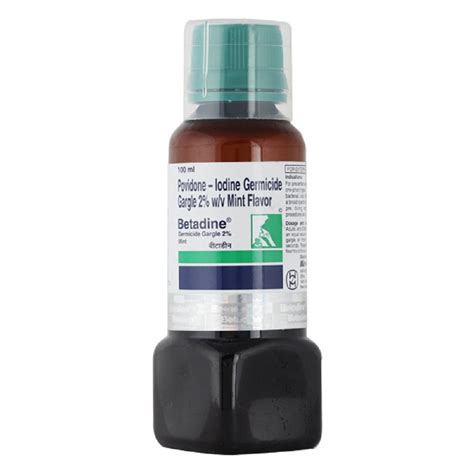 Liquid Betadine Povidone Iodine Germicide Gargle, Packaging Size: 100 ...