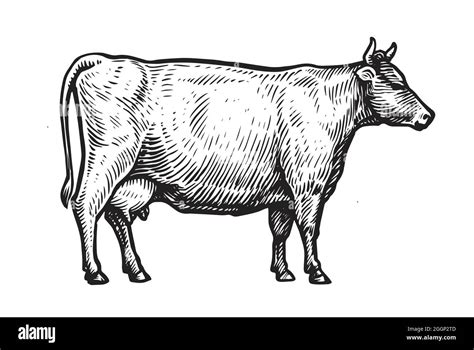 Cow Hand Drawn Illustration Sketch Vector Design Stock Vector Image | The Best Porn Website