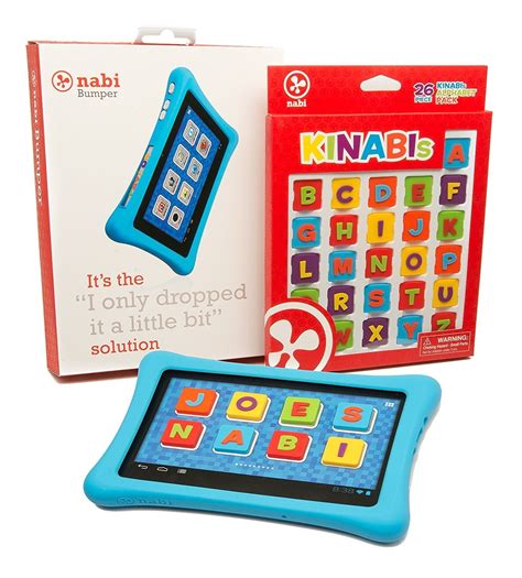 Nabi 2 Tablet Bumper Case with 26 Piece Kinabis Letter Pack Bundle - Interactive Alphabet ...