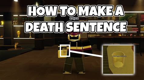 Roblox On Tap 17+ How to make a Death Sentence - YouTube