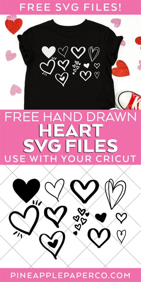 FREE Heart SVG Files - Valentine SVG - Pineapple Paper Co.