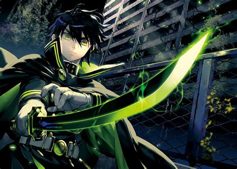 HD wallpaper: Owari No Seraph, anime, anime boys, green, green eyes | Wallpaper Flare