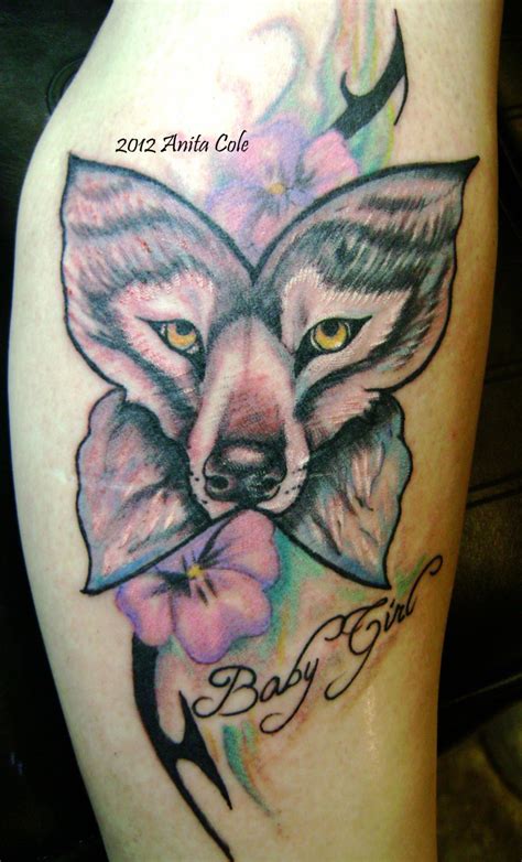 Wolf Butterfly Tattoo • Arm Tattoo Sites