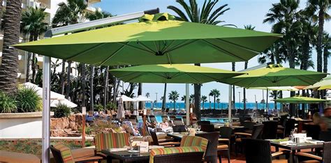 Green Commercial Restaurant Umbrella POLARIS | Home Couture Miami | Beachside Restaurant Wicker ...