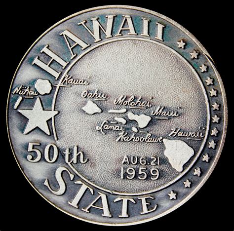 1959 Alaska-Hawaii Statehood Oxidized Nickel-Silver SCD | So-Called Dollar