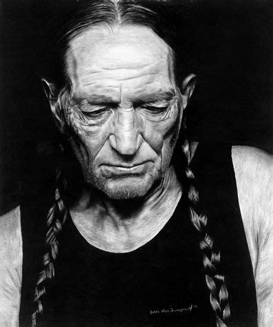 Willie Nelson portrait by Barry Finnegan, or masculinity in braids. | Portrait, Growing old, Barry