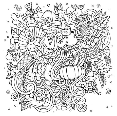 57 Free Printable Thanksgiving Coloring Pages for Adults - Happier Human