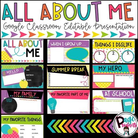 All About Me Google Slides Template Free