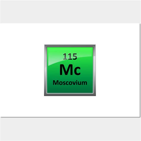 Moscovium or Element 115 Periodic Table Symbol - Moscovium - Posters and Art Prints | TeePublic