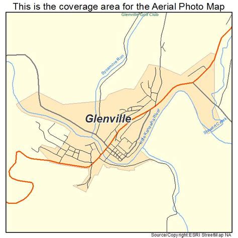 Aerial Photography Map of Glenville, WV West Virginia