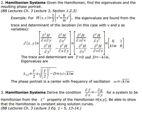 2. Hamiltonian Systems Given the Hamiltonian, find | Chegg.com