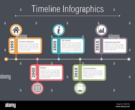 Horizontal timeline infographics design template, vector eps10 ...