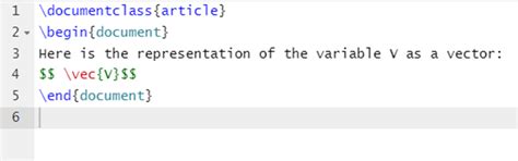 How To Use a Vector Symbol in LaTeX