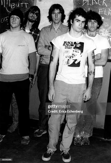 Photo of BLACK FLAG and Henry ROLLINS; L-R Chuck Dukowski, Dez... News Photo - Getty Images