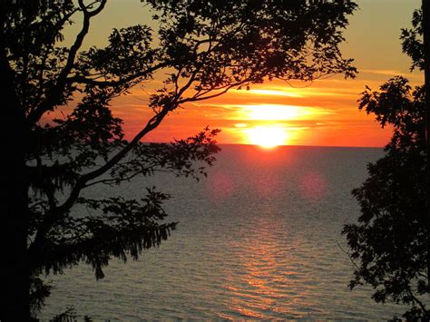 Sunset over Lake Michigan....taken from the Gurr Cottage, Lake Michigan, Over The Years, Real ...