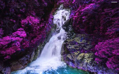 Purple Waterfall Wallpapers - Top Free Purple Waterfall Backgrounds ...